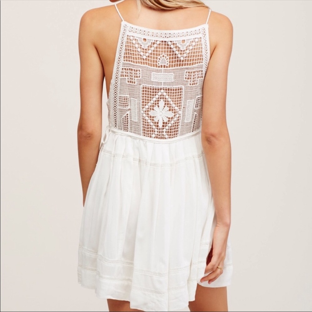 Free People Emily Crochet Mini Dress